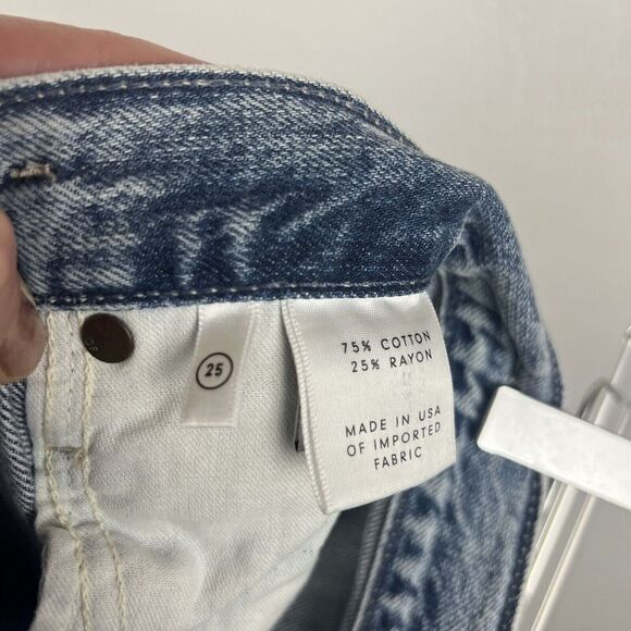 GRLFRND Jeans 25 Womens Blue Teagan High Rise Pleated Light Fading Please Me - Picture 8 of 10